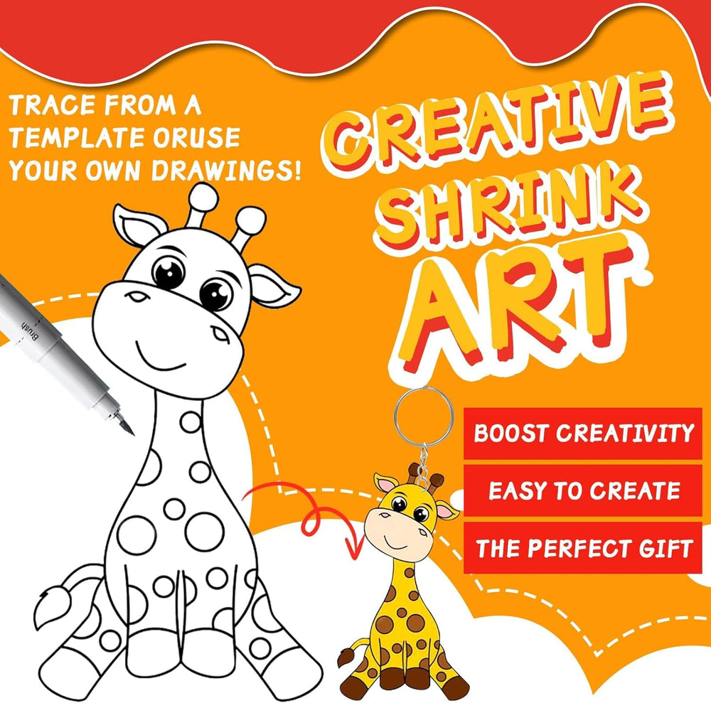 OFNMY Shrinky Dink Paper bundle, 25 sheets for endless mini art projects.