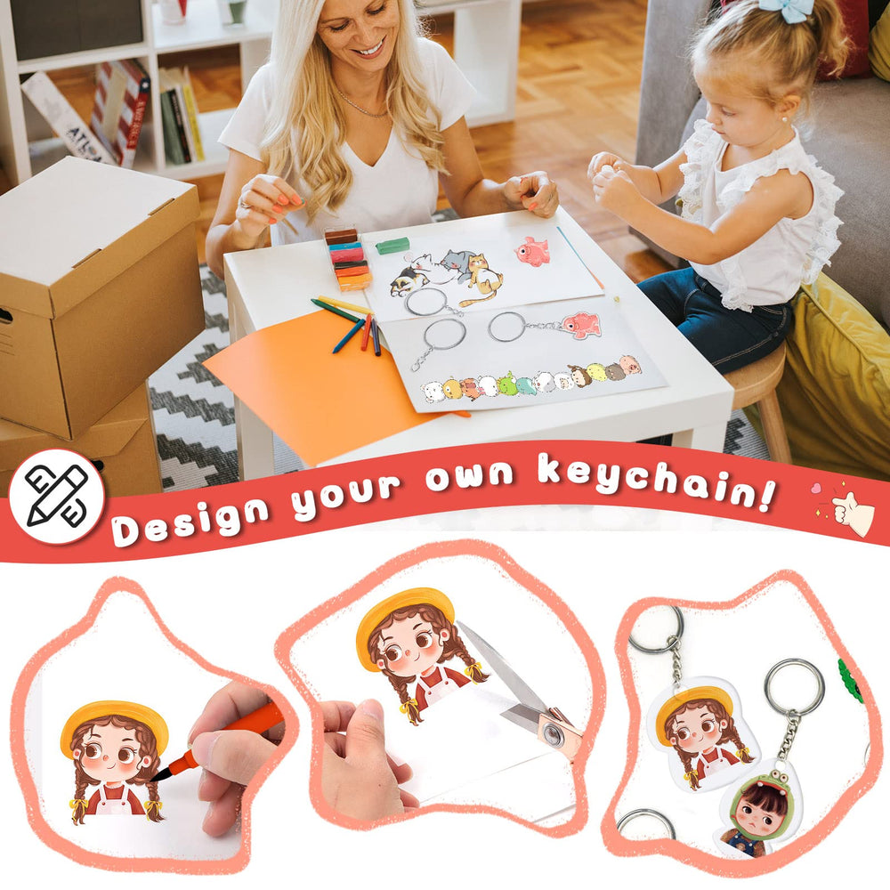 OFNMY Open iron rings with keychains, sturdy components for durable creations.