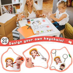 OFNMY Open iron rings with keychains, sturdy components for durable creations.