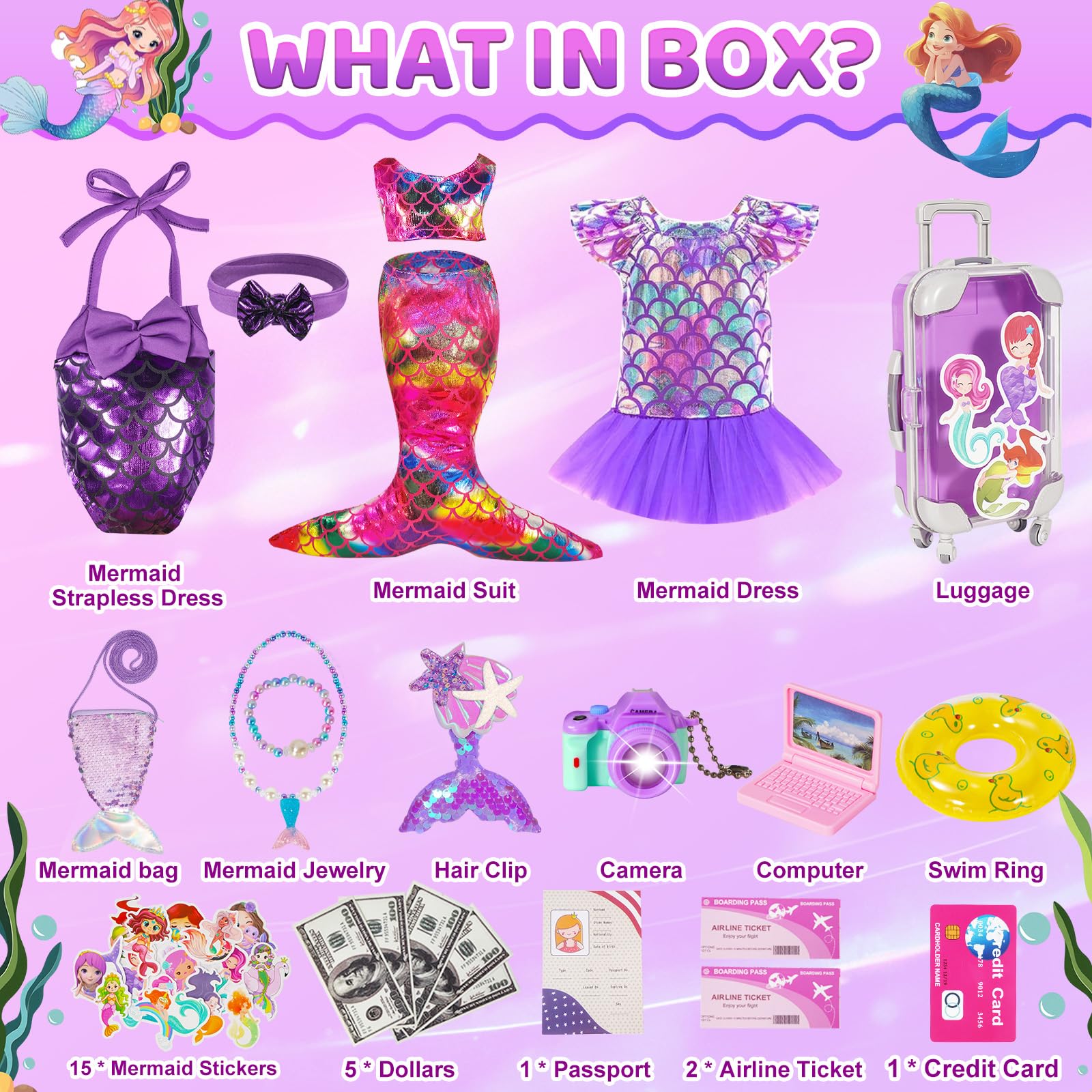 OFUSUY mermaid tank dress for versatile doll outfits and mix-and-match play.