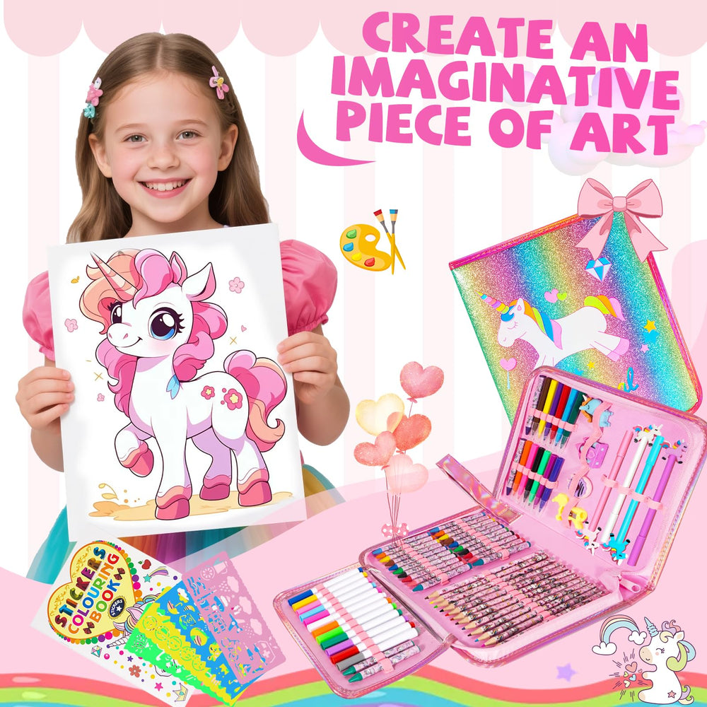 OFUSUY pencil sharpener and erasers keep art sessions clean and ready.