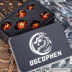 OGCOPHEN D20 DND dice are ready in a gift box.