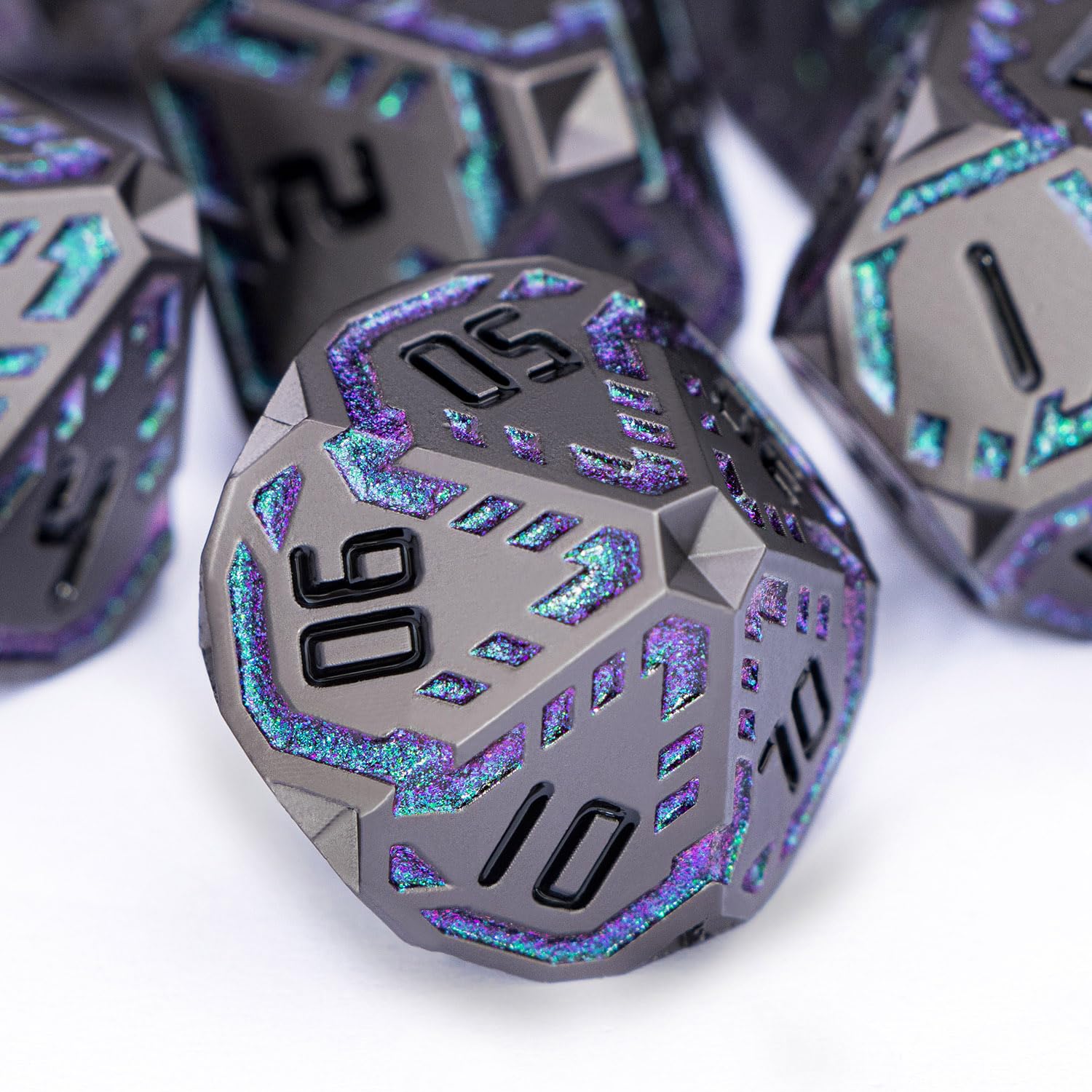 OGCOPHEN D10 0-9 die shows sleek numerals and balanced rolls.