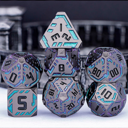 OGCOPHEN D4 metal dice with striking finish for fast, fair rolls.