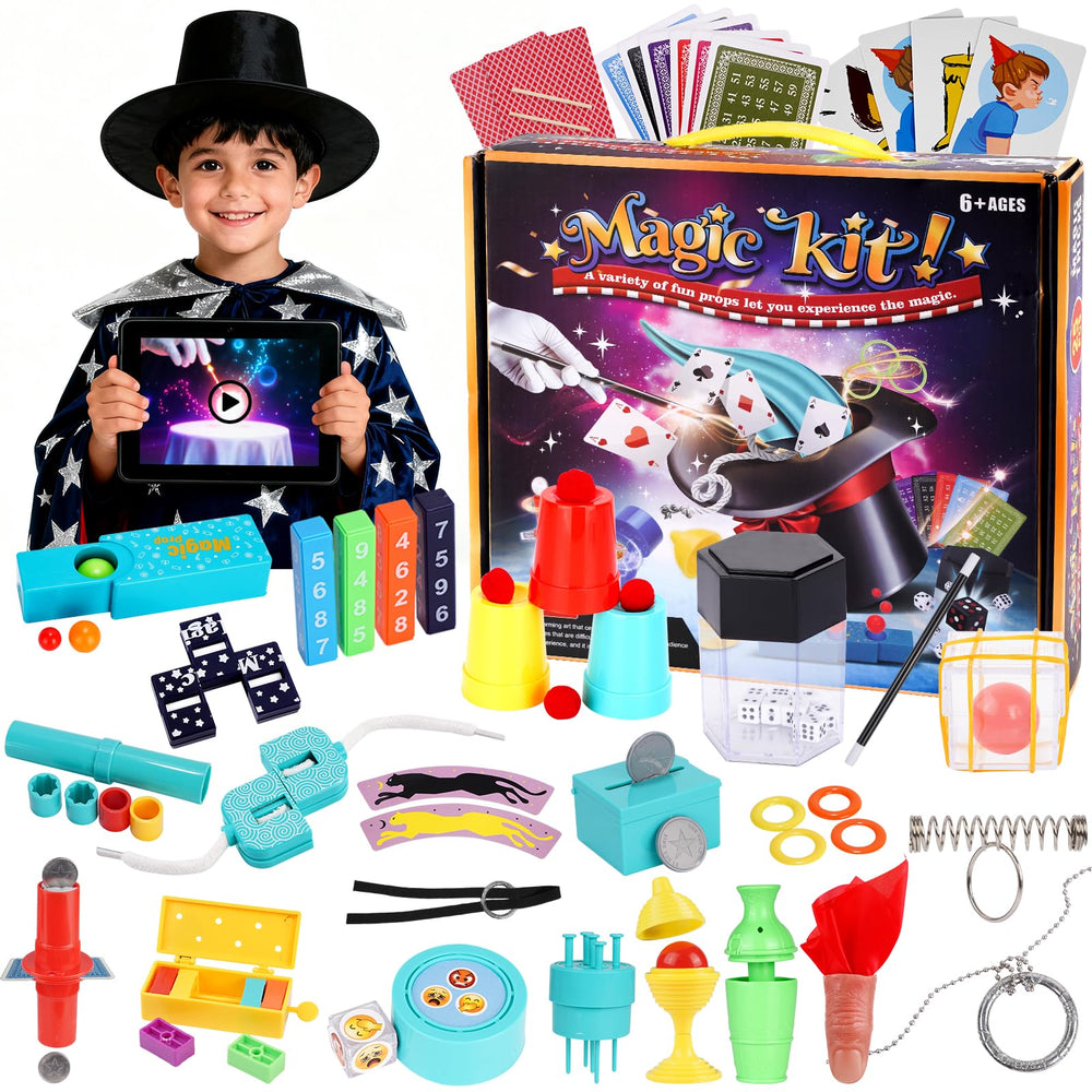 OGIMA magic kit kids 6plus hero box showcases colorful props for hands on learning.