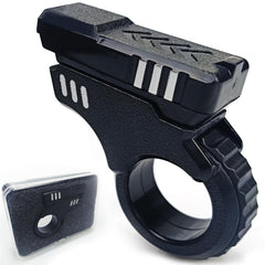 Ography fidget gun black-sliver front view for stress relief and focus.