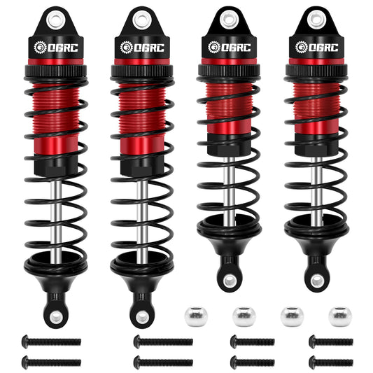 OGRC oil shock absorber assembly in black red for 1/10 RC cars