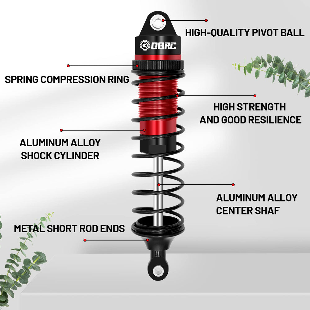 OGRC hard-anodized body resists wear for durable RC shocks