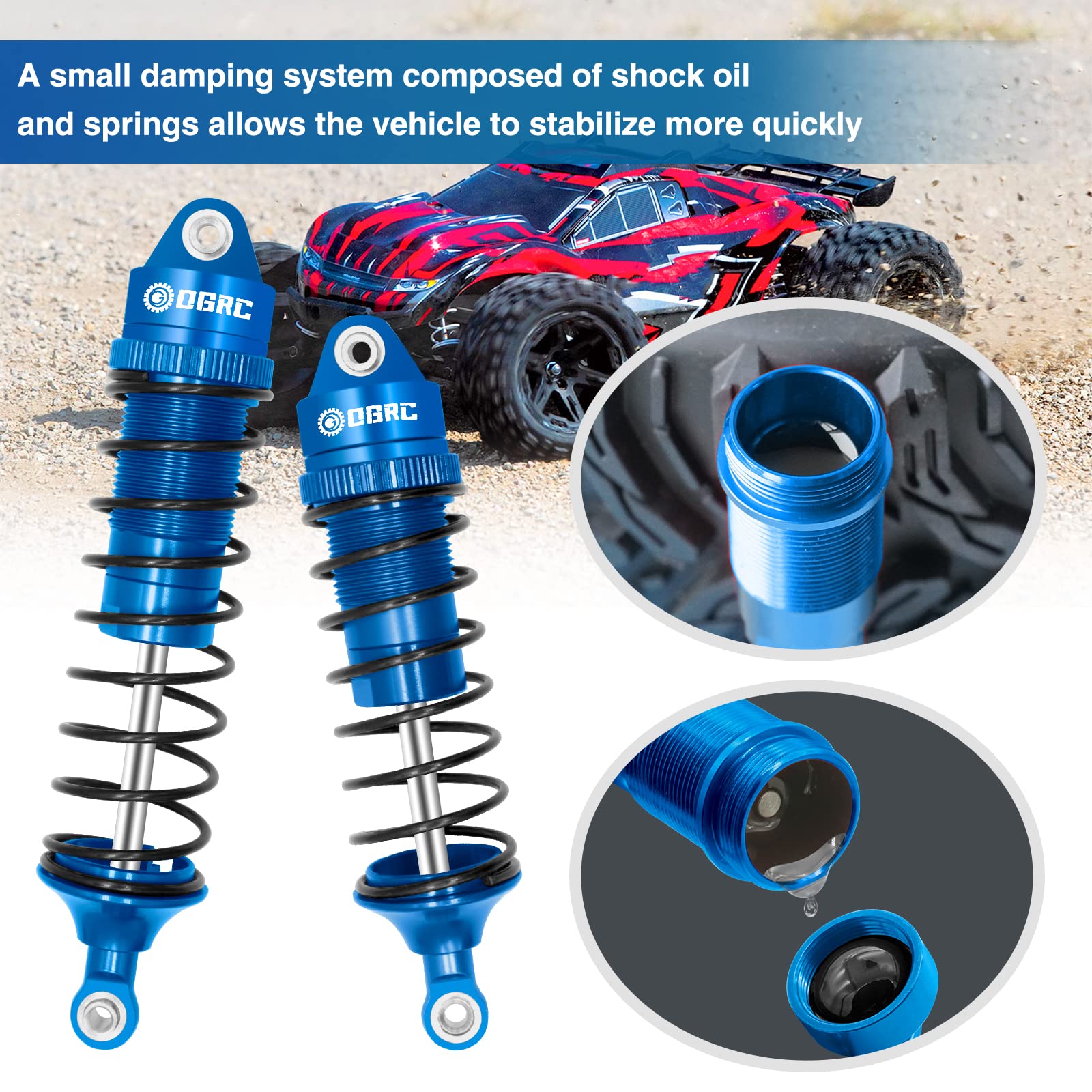 OGUNKE OGRC spring collar blue enables precise preload adjustments for different tracks