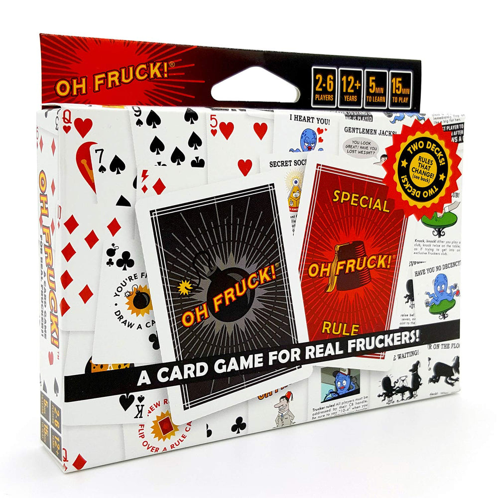 Oh Fruck! card game play area showing strategic turns and social interaction.