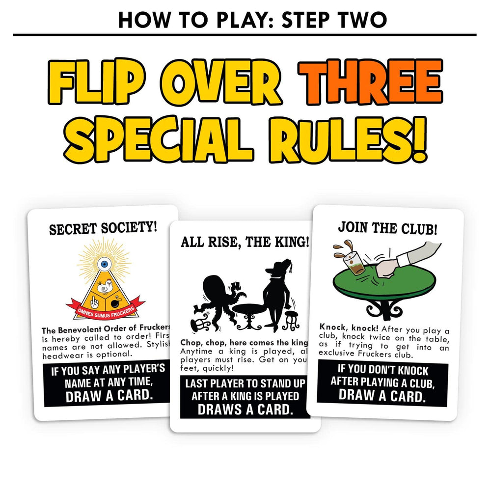 Oh Fruck! special-rules cards close-up highlighting evolving twists.