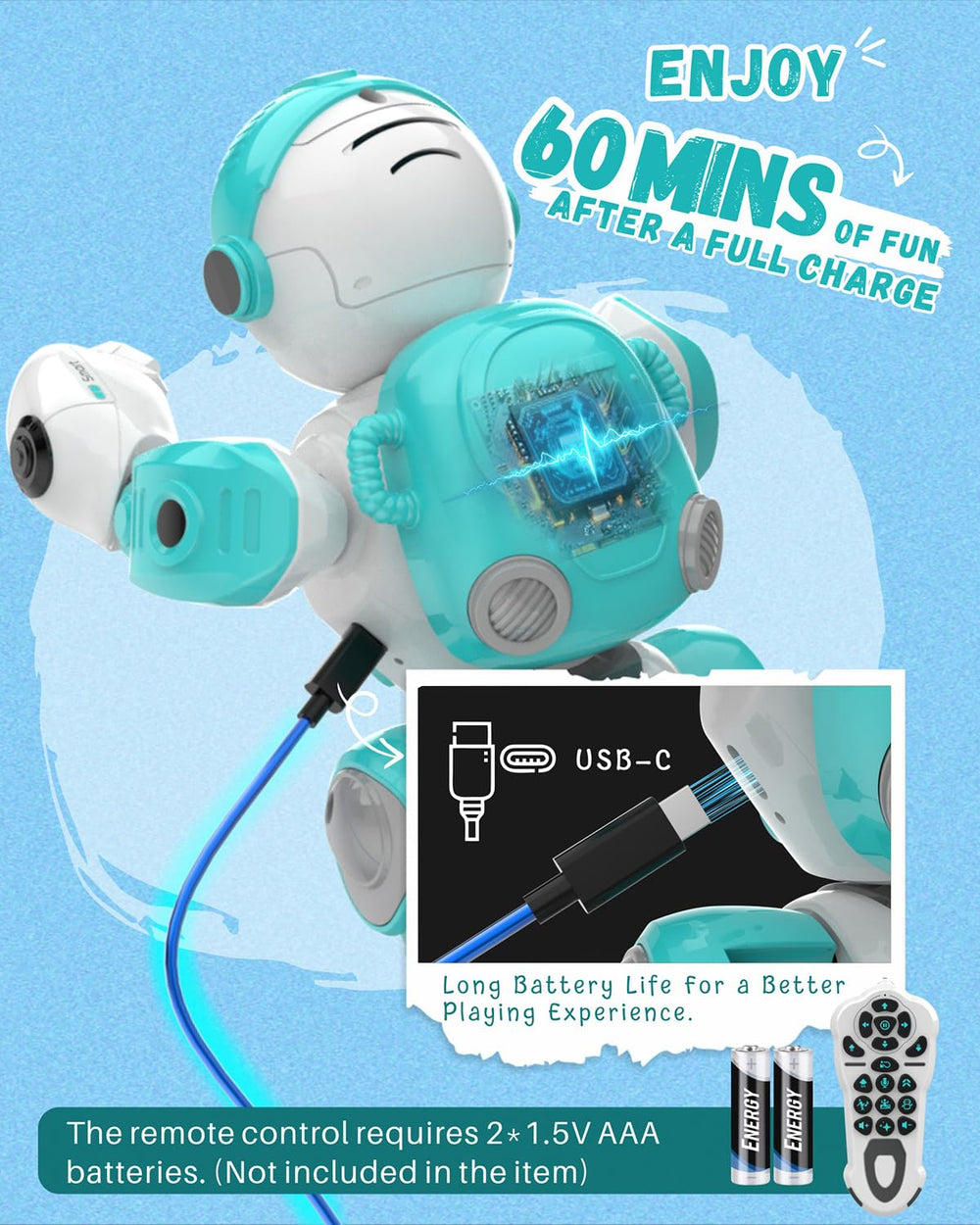 Oharsea robot-led-eye-lights provide lively feedback during games