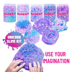 OHIECIHY Unicorn Slime Kit glitter tubes sparkles during play