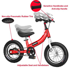 OHIIK Balance Bike 12-inch pink setup for easy parent-friendly assembly