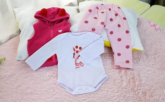 Ohijgn doll coat giraffe pattern cozy outerwear for 17-22 inch dolls