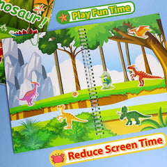 OIBUTUR includes 53 dinosaur stickers to complete eight scenes
