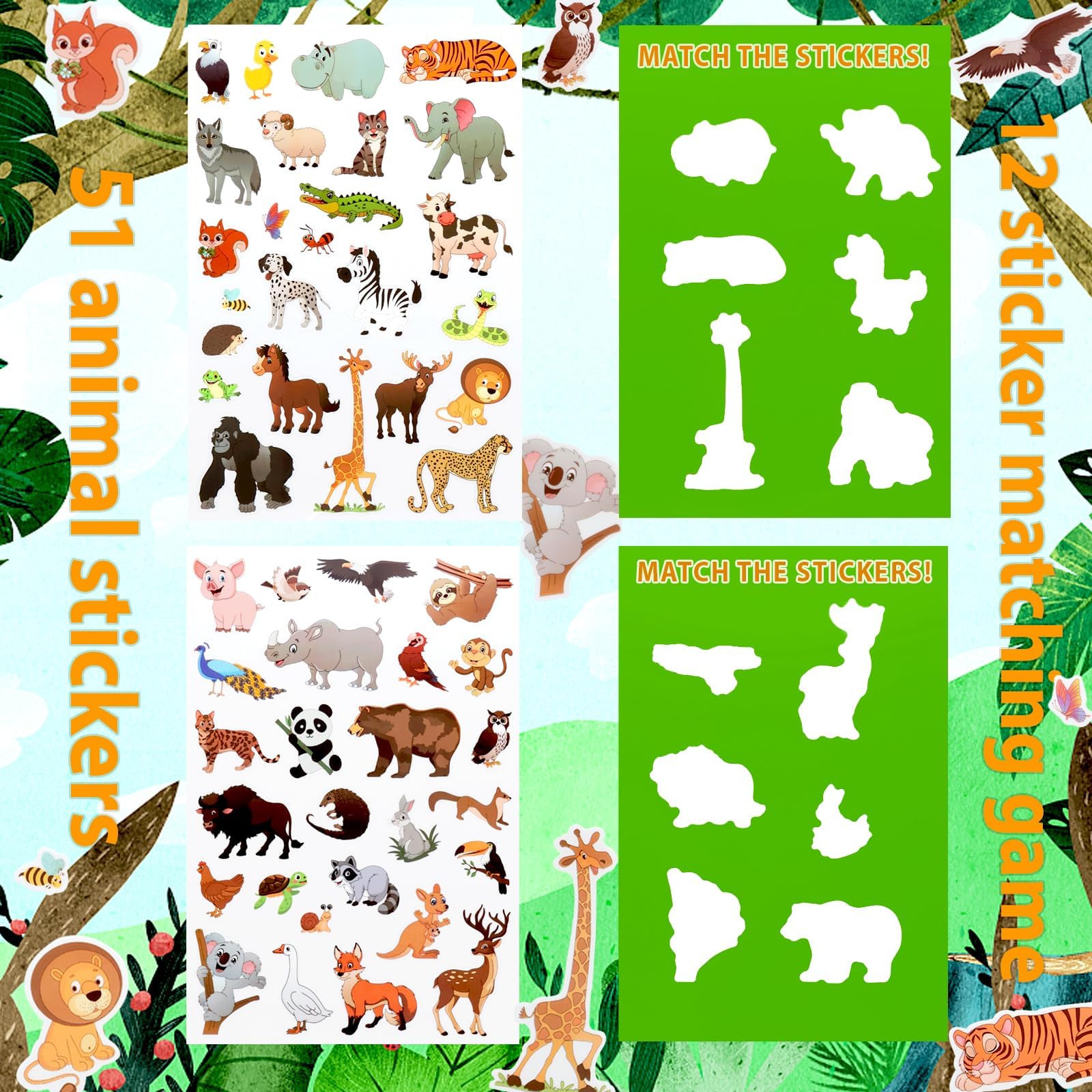 OIBUTUR animal stickers collection supports creative scene-building