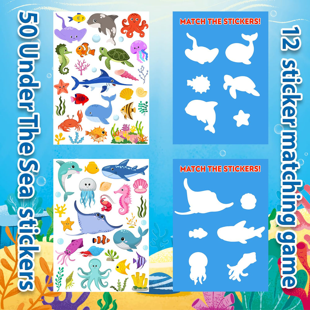 OIBUTUR under-the-sea scene 1 with 50 stickers for creative play.