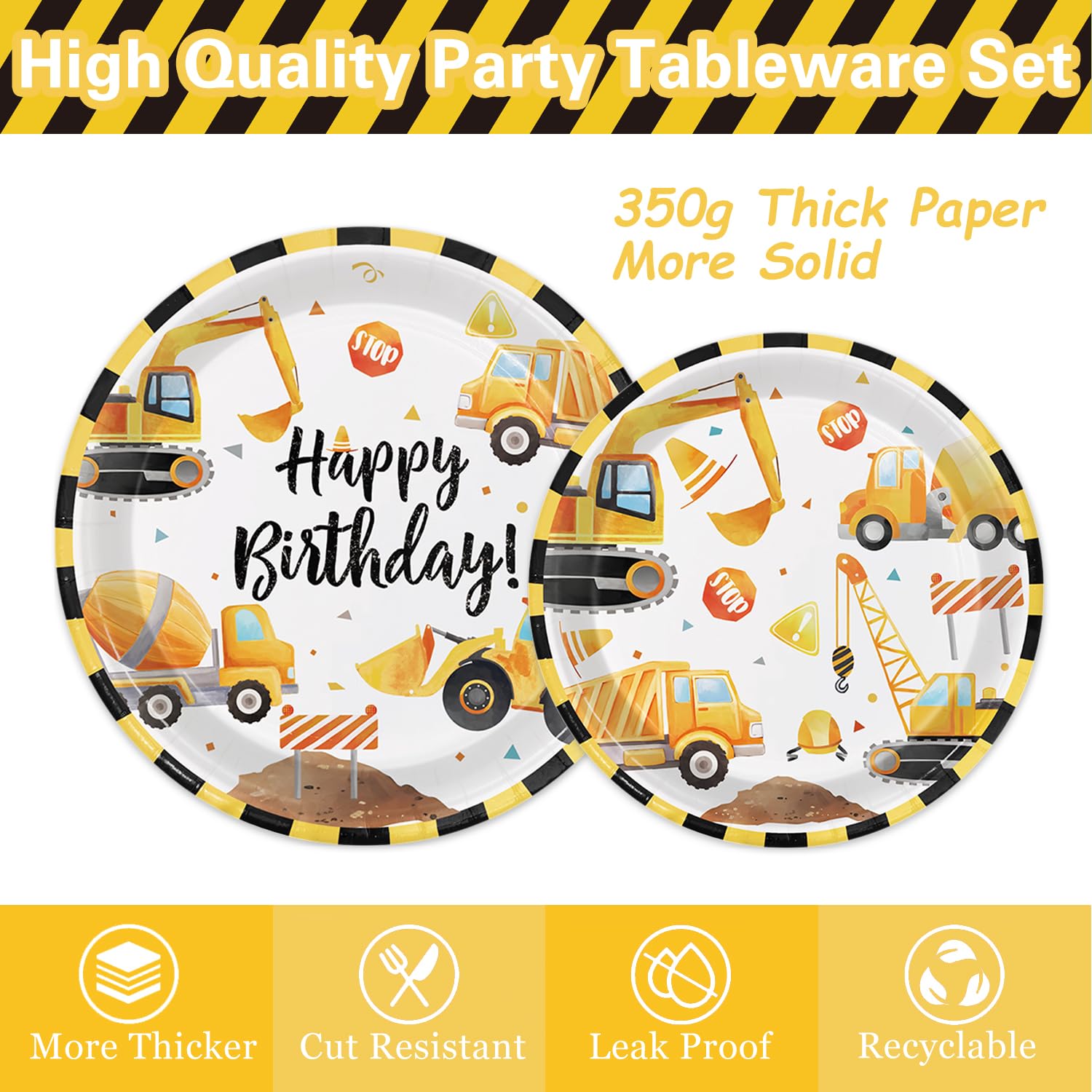 Oigco construction cups provide spill-minimizing sipping and party-ready serving.
