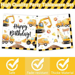 Oigco construction napkins add themed flair and quick, tidy cleanup after snacks.