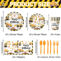 Oigco construction 7-inch plates ideal for kid-friendly servings and easy cleanup.