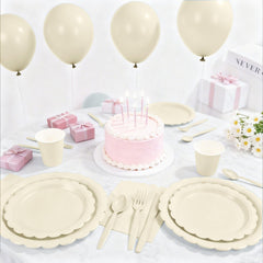 Oigco ivory cups for spill-free servings and casual-to-formal dining.