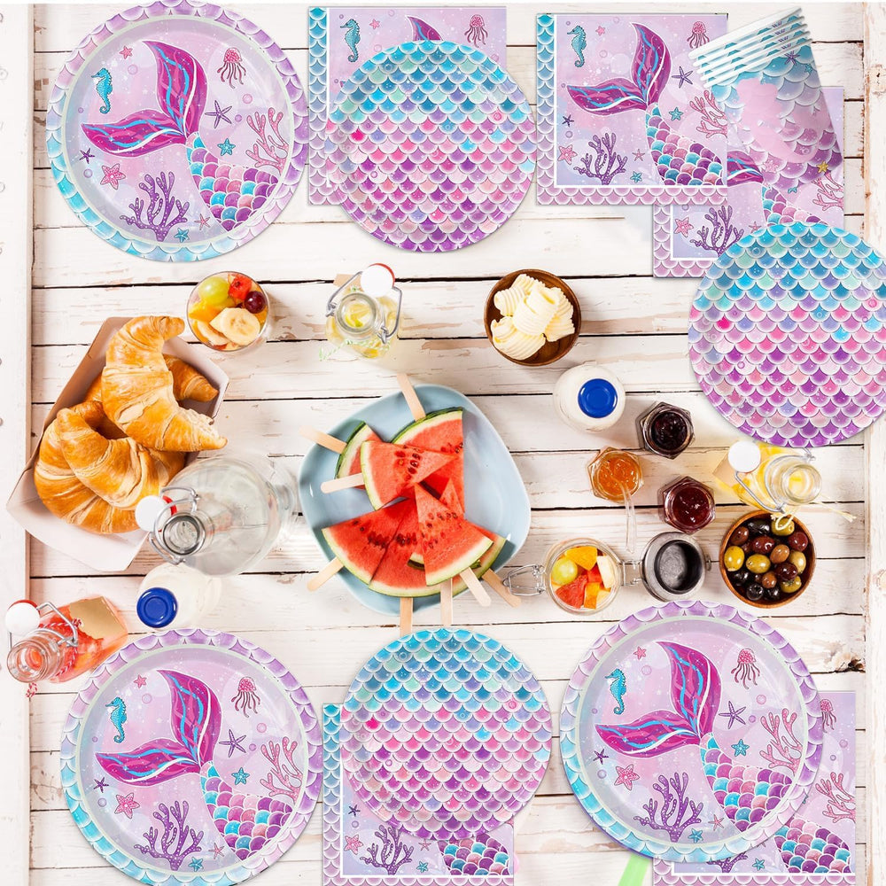 Oigco mermaid forks purple lightweight utensils for kid-friendly dining