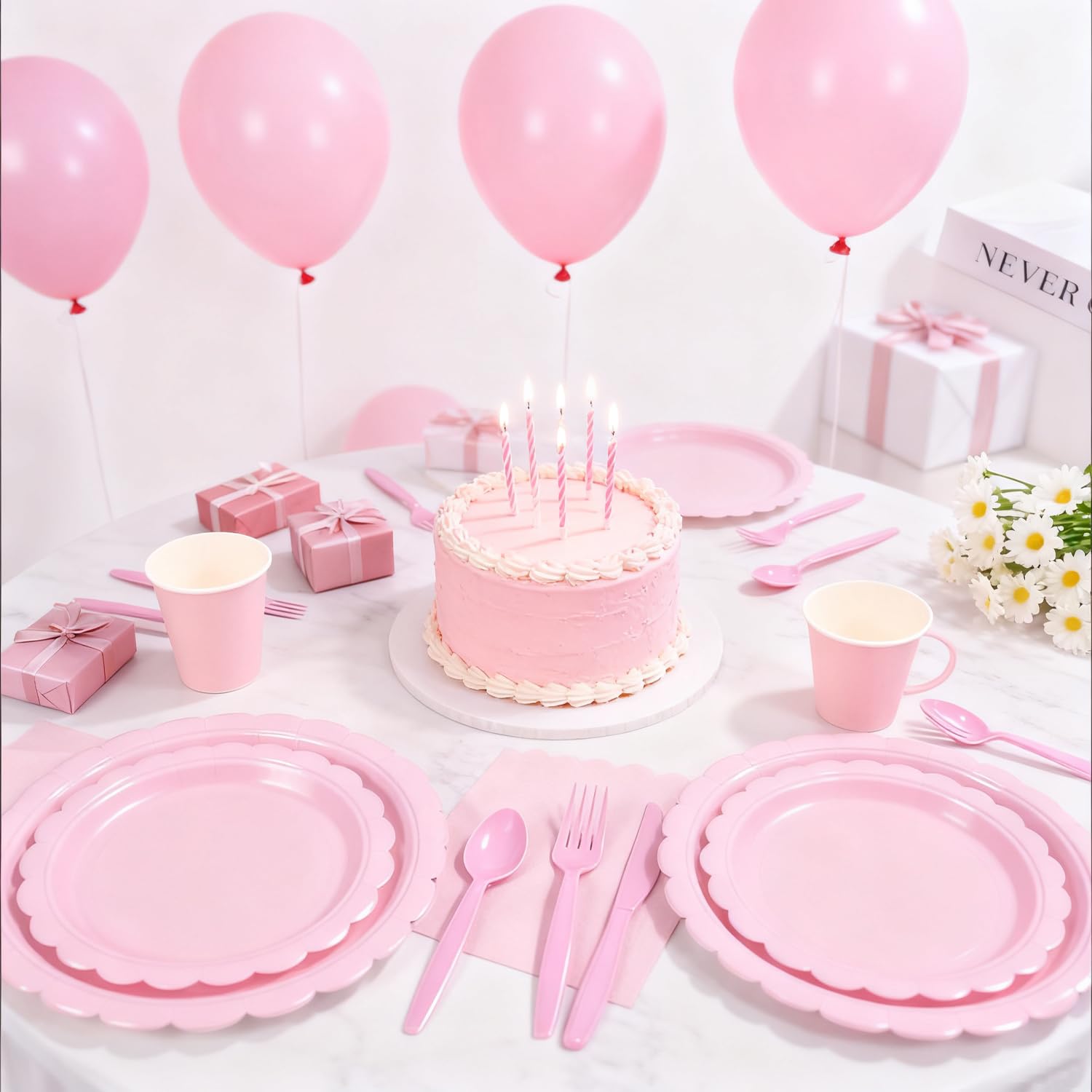 Oigco pink napkins for quick cleanup and coordinated decor