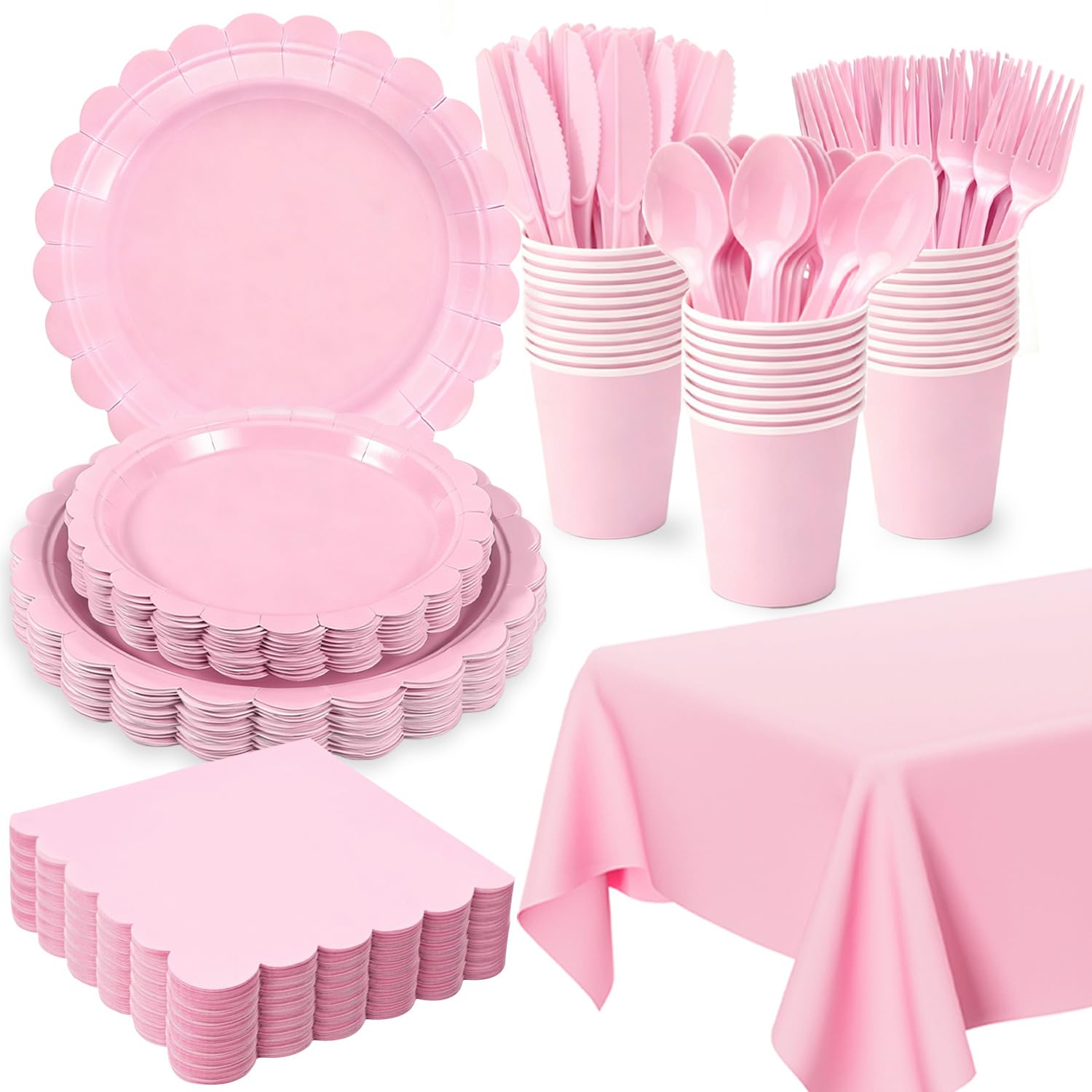 Oigco pink 9-inch plates for chic, sturdy table service