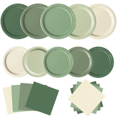 Oigco sage green 9-inch plates for a cohesive celebration table setting
