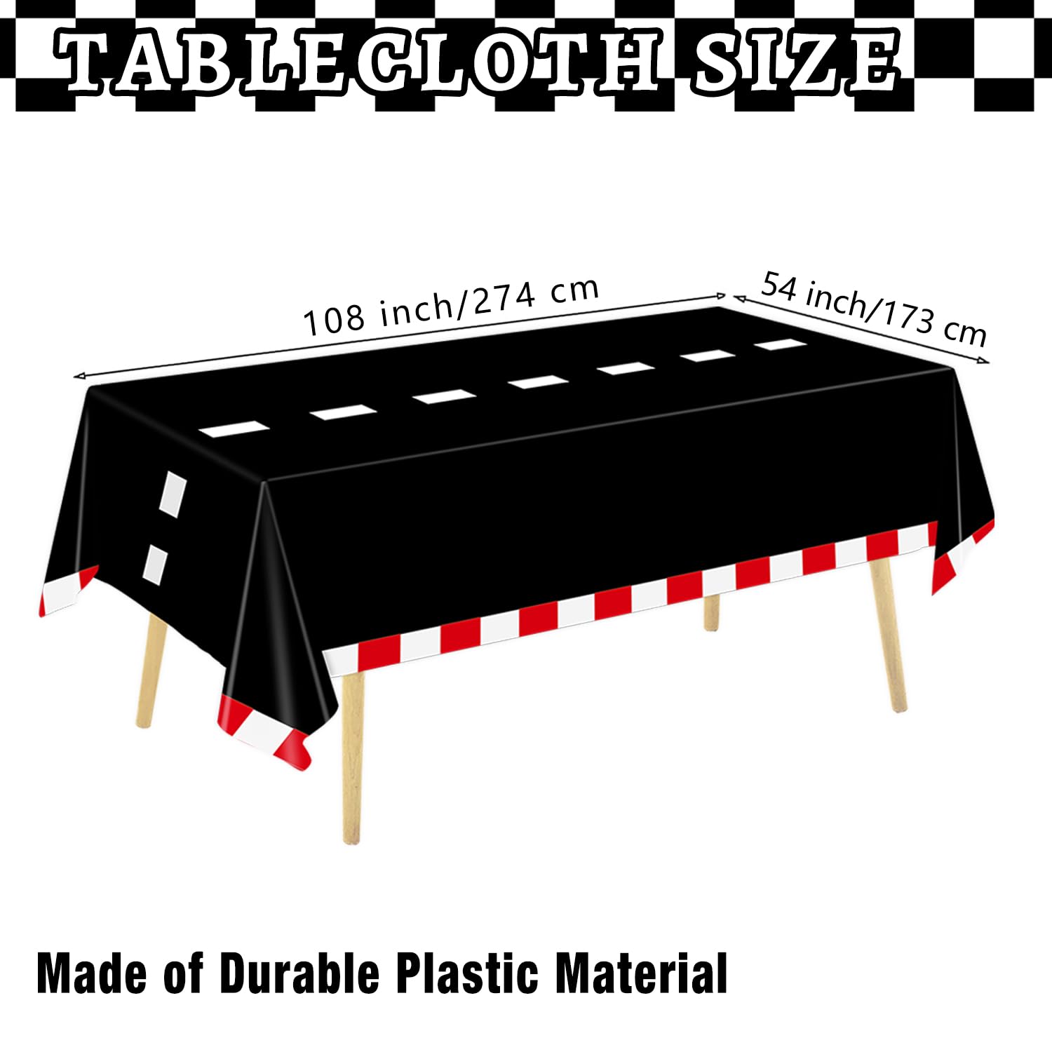 Oigco spill-proof table cover for car parties easy wipe-clean