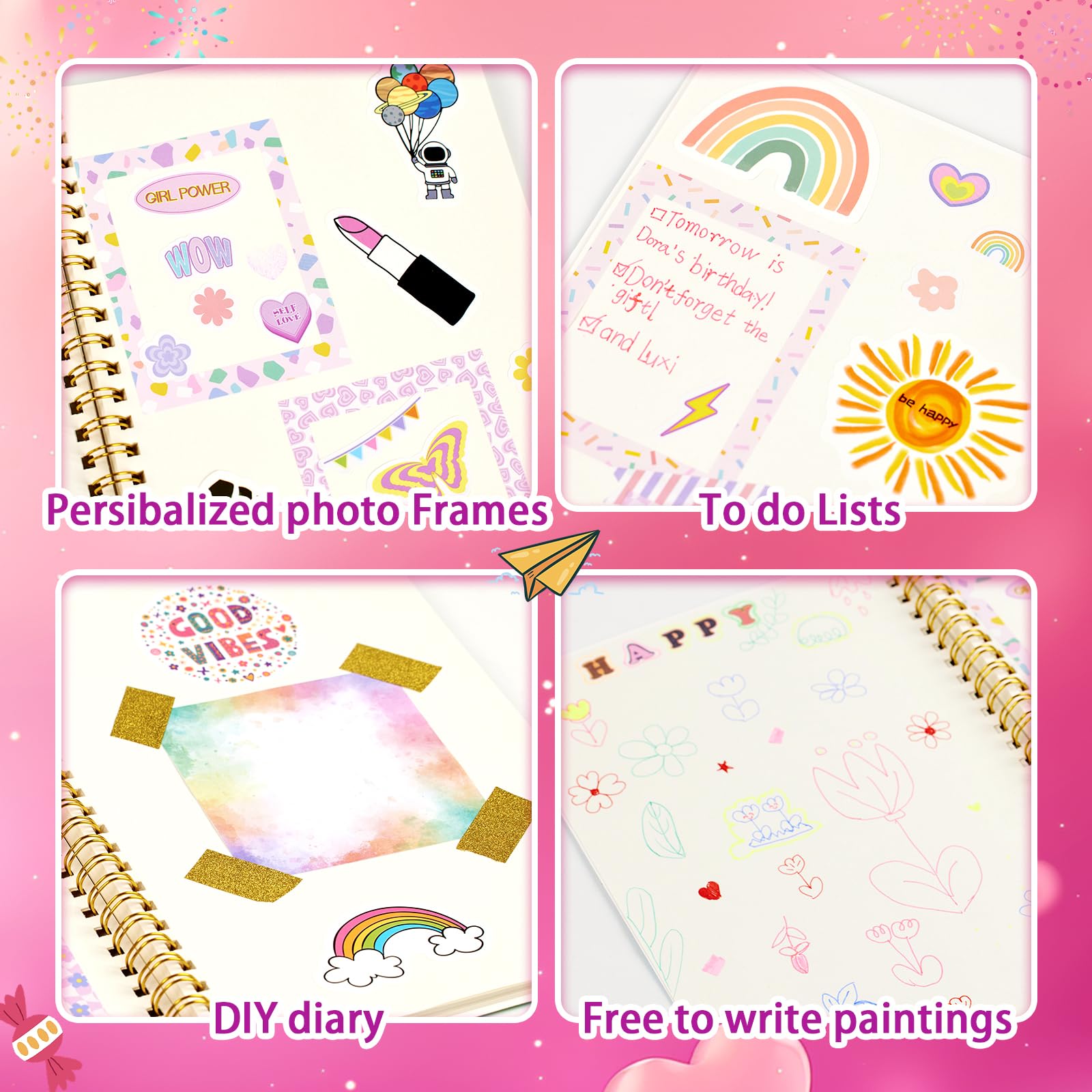 OIHEW glue pen and glitter tape secure craft elements neatly