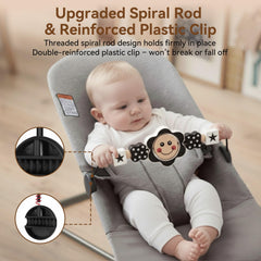 Premium beech wood with a smooth finish provides a gentle touch for babies.
