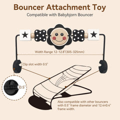 Designed to fit Bliss and Balance Soft bouncers and similar frames for a stable setup.