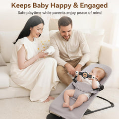 Thoughtful baby shower gift combining practical play with stylish design.