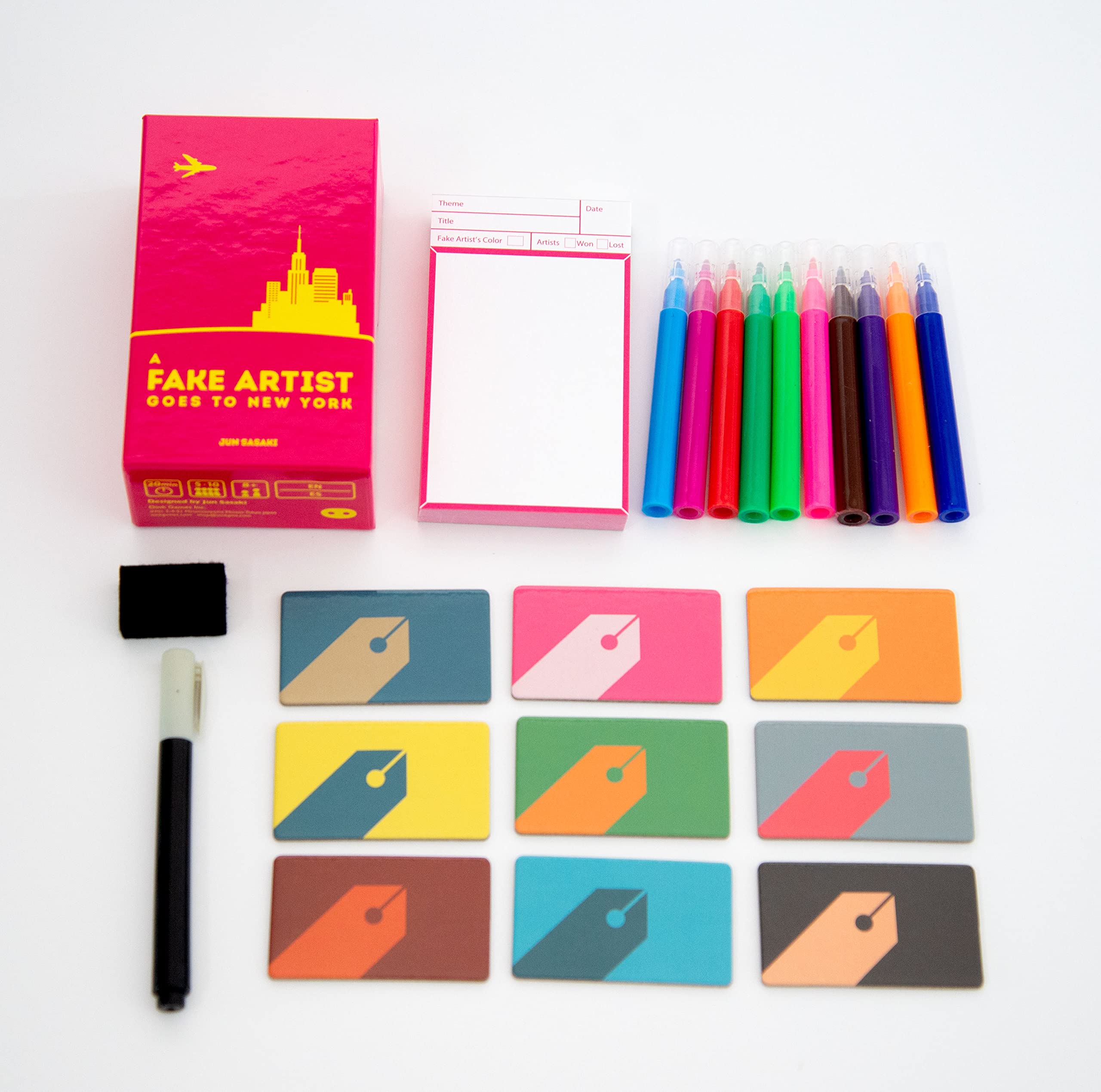 Oink Games A Fake Artist Goes to New York family game night in action
