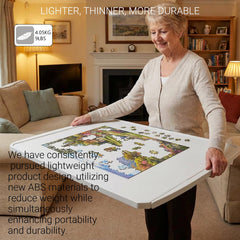 OIRBOEUS hidden support feet provide ergonomic angles for comfortable puzzling.