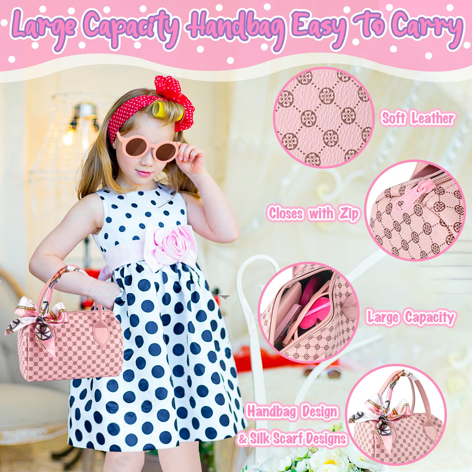 Oisacirg Play Purse silk scarf enhances versatile styling during role-play
