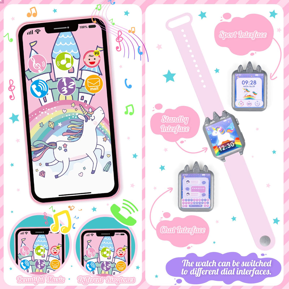 Oisacirg toy phone and watch with sound enhances storytelling and interactive play
