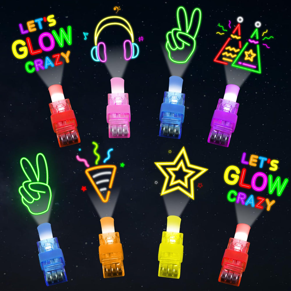 Oitnlaughter Neon Finger Lights 36-pack glow for party fun and gifts.