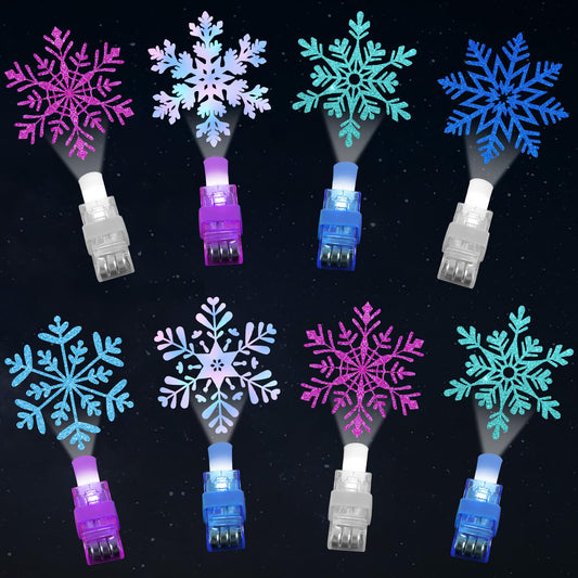 Oitnlaughter snowflake LED finger light design A, a festive winter party favor.