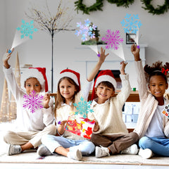 Oitnlaughter snowflake LED finger light design F, press to glow.