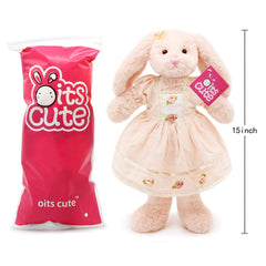 oitscute surface-washable bunny plush for easy cleaning