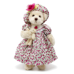 Oitscute Teddy Bear 16inch with red flower dress for playful cuddles