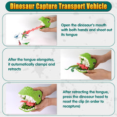 Close-up of the Tyrannosaurus capture mouth invites interactive dino collection.