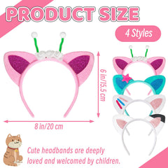 OJYUDD Cat Ears Headband Style 02, soft flannel ears for daily dress-up
