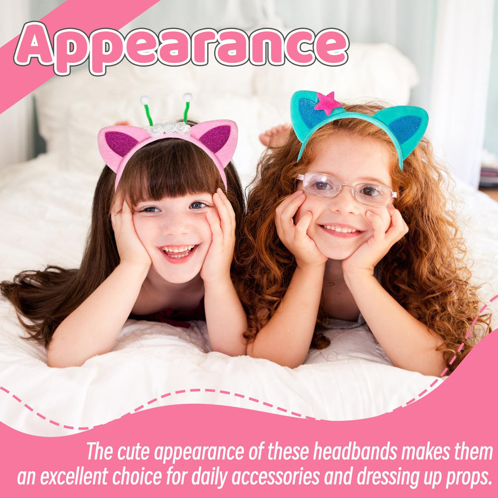 OJYUDD Cat Ears Headband Style 04, four cute styles for parties and photos