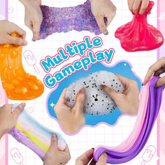 Okaybee Clear slime jar showing crystal clarity for color mixing