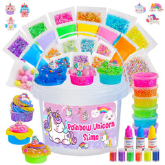 Okaybee Crystal Clear Slime Kit in bucket with 17oz base for creative play