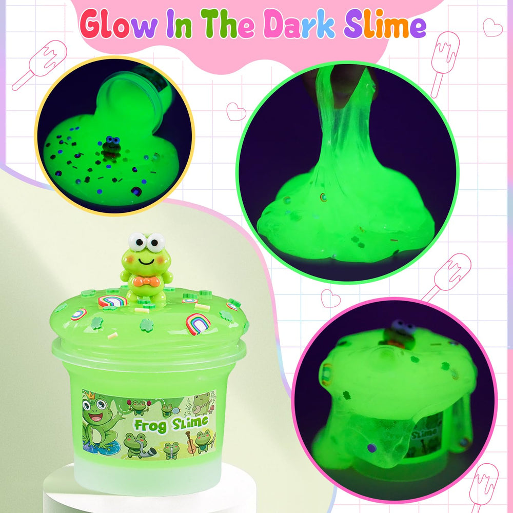 Okaybee Jelly Cube slime jar featuring crunchy cubes and bright colors